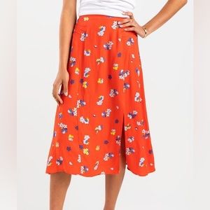 Francesca’s Floral Midi Skirt